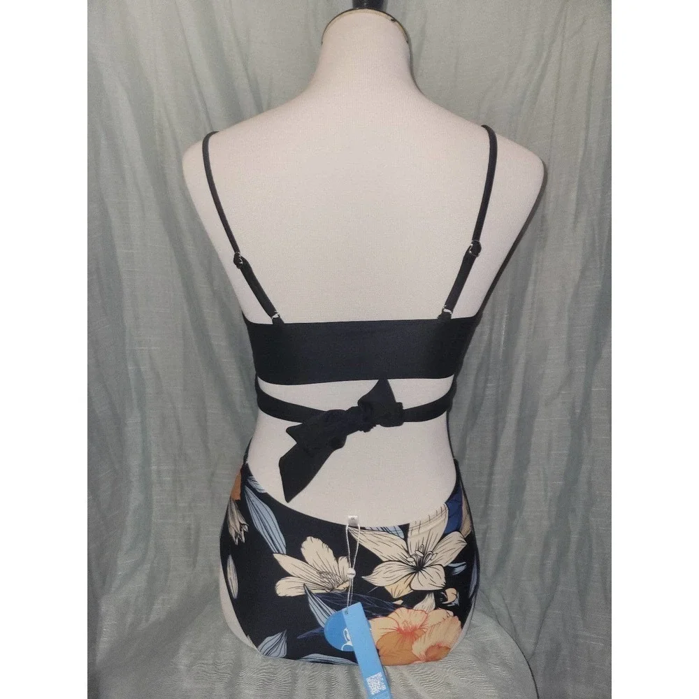 NWT Tropical one piece Swimsuit xs
